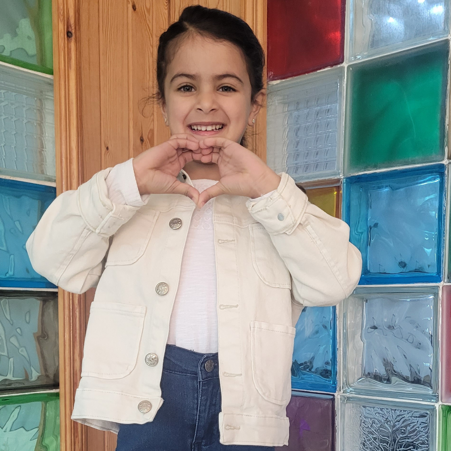Veste jean fillette