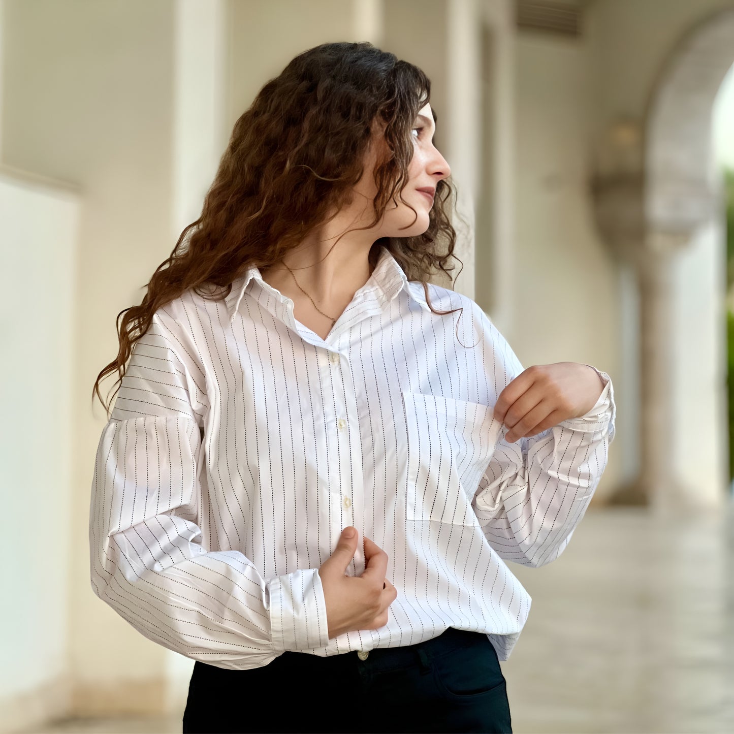 Chemise oversize rayée