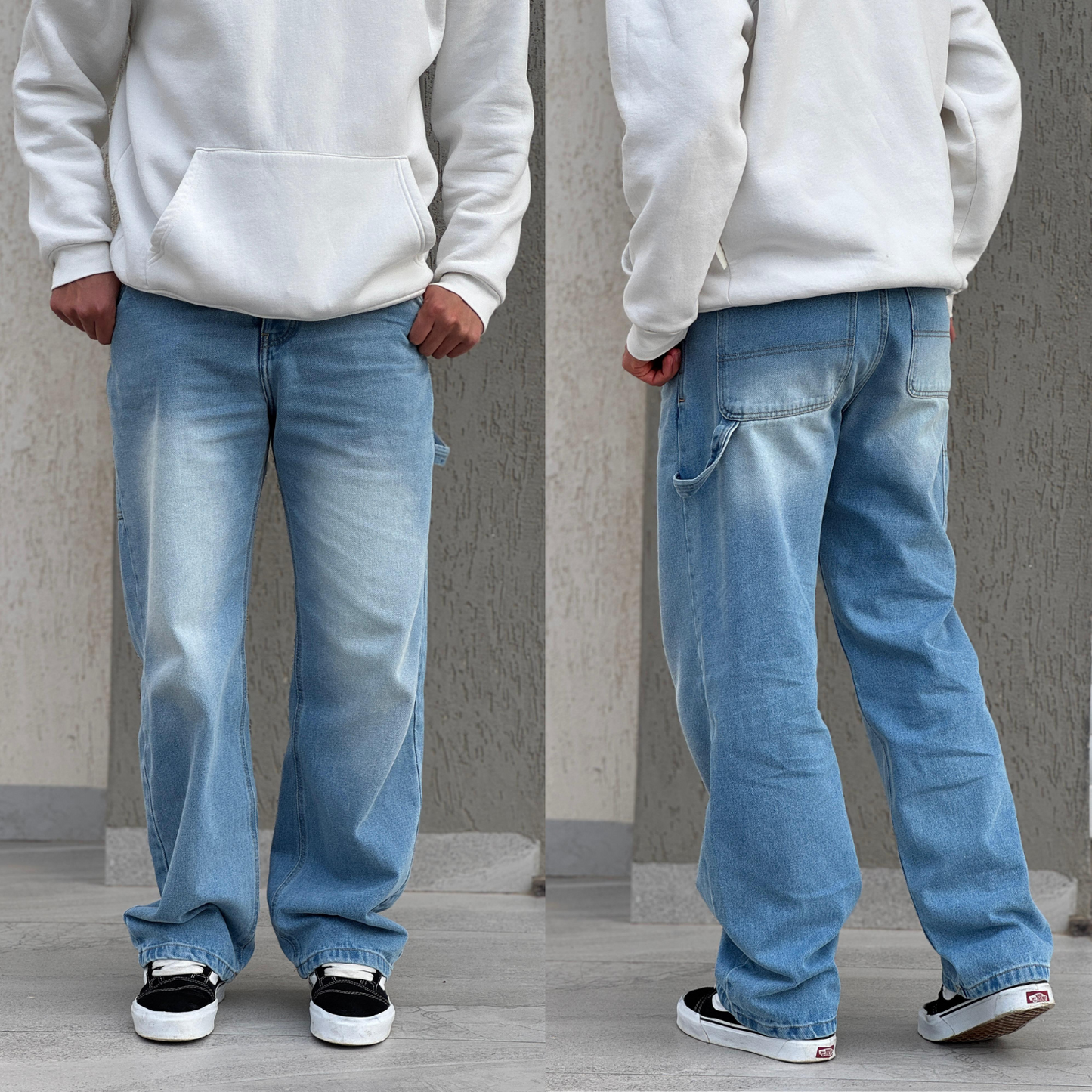 Jean baggy à poche marteau