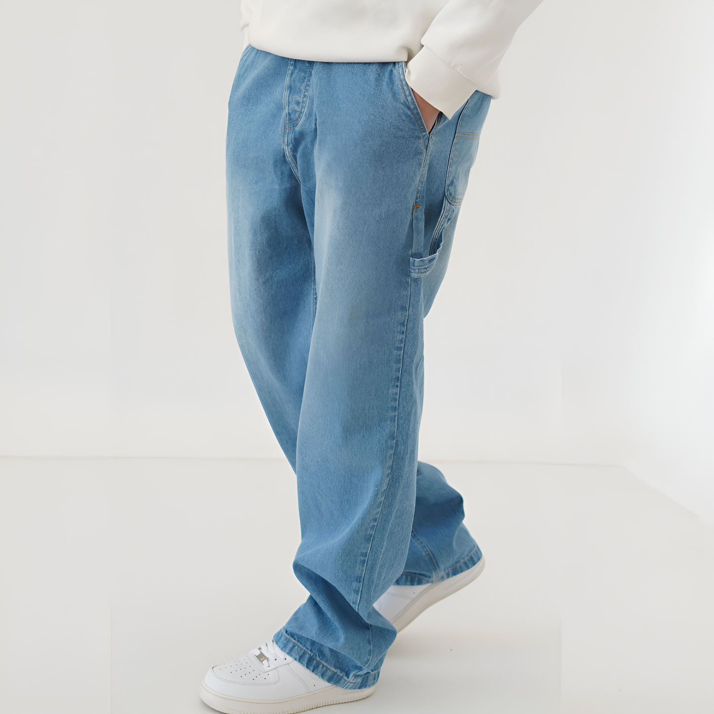 Jean baggy à poche marteau