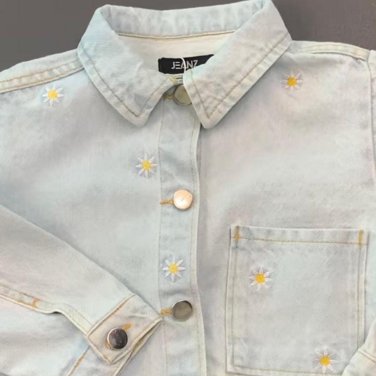 Veste jean avec broderie