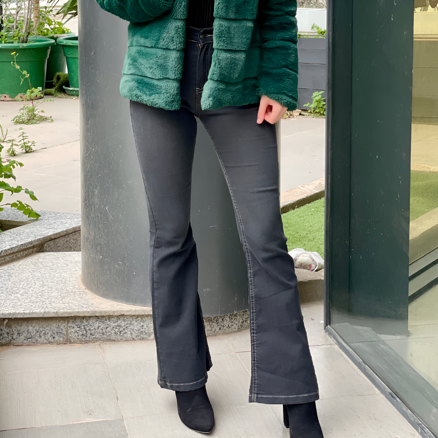 Jean extra flare taille haute