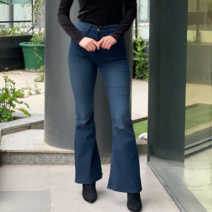 Jean extra flare taille haute