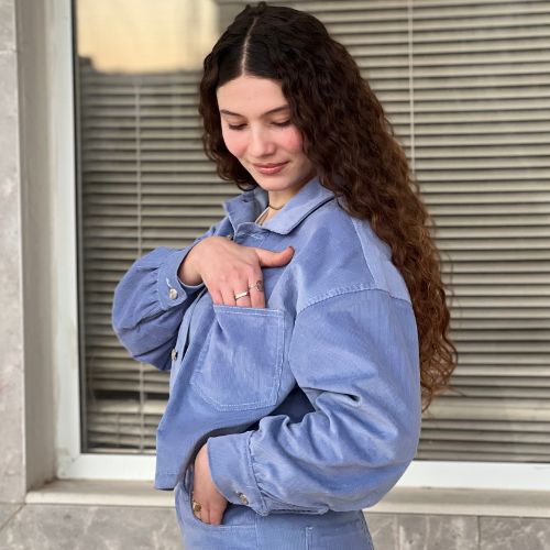 Veste velours courte