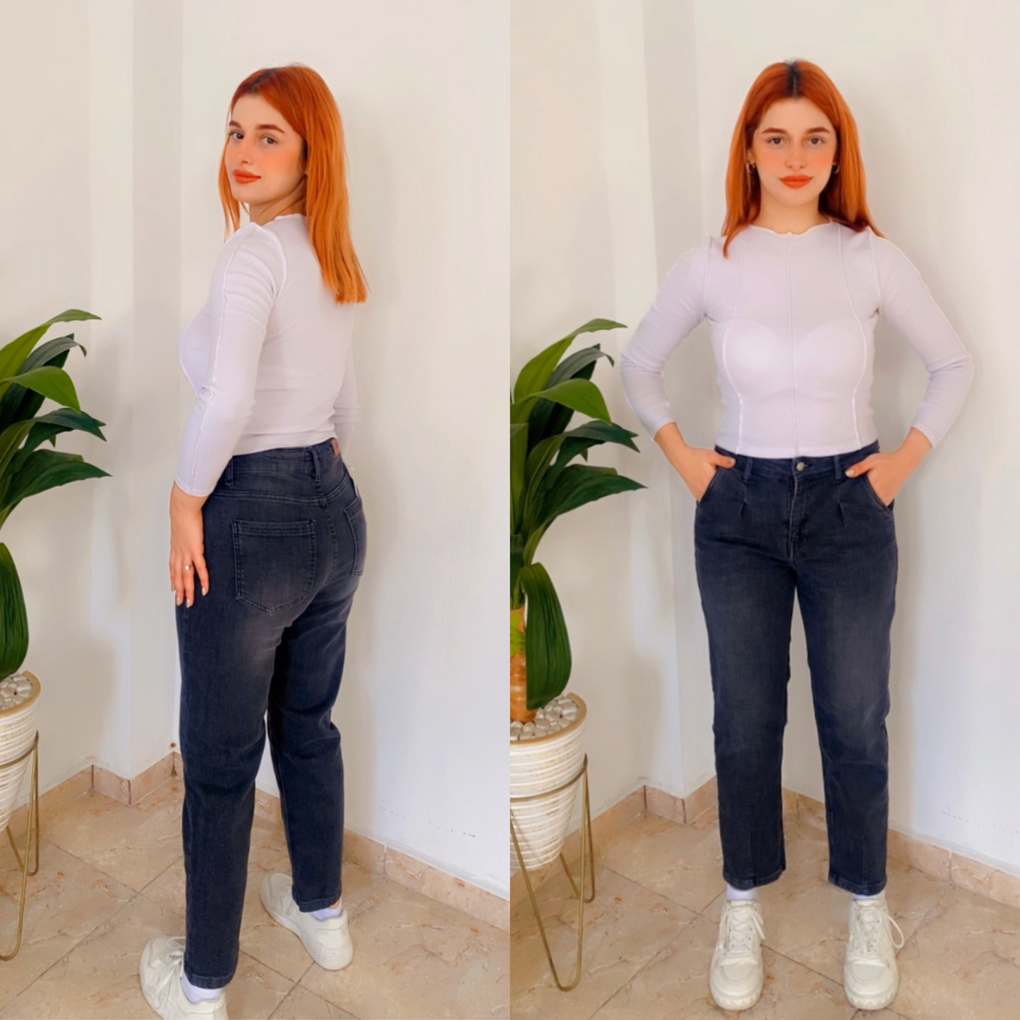 Jean style boyfriend Grande Taille