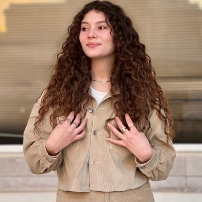 Veste velours courte