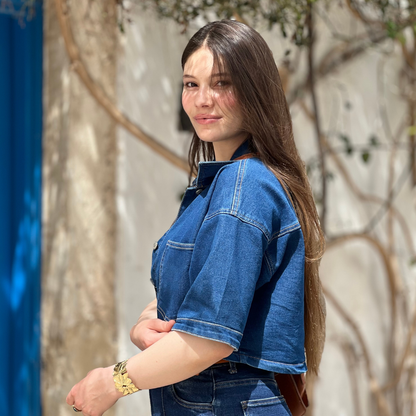 Veste Jean Demi manches
