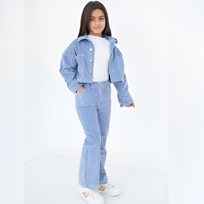 Ensemble velours fillette