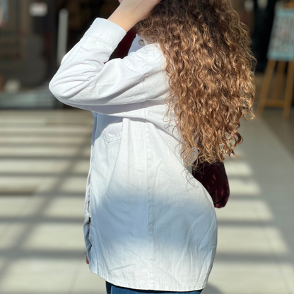 Surchemise jean à manches longues