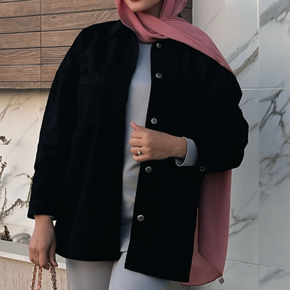 Surchemise jean à manches longues