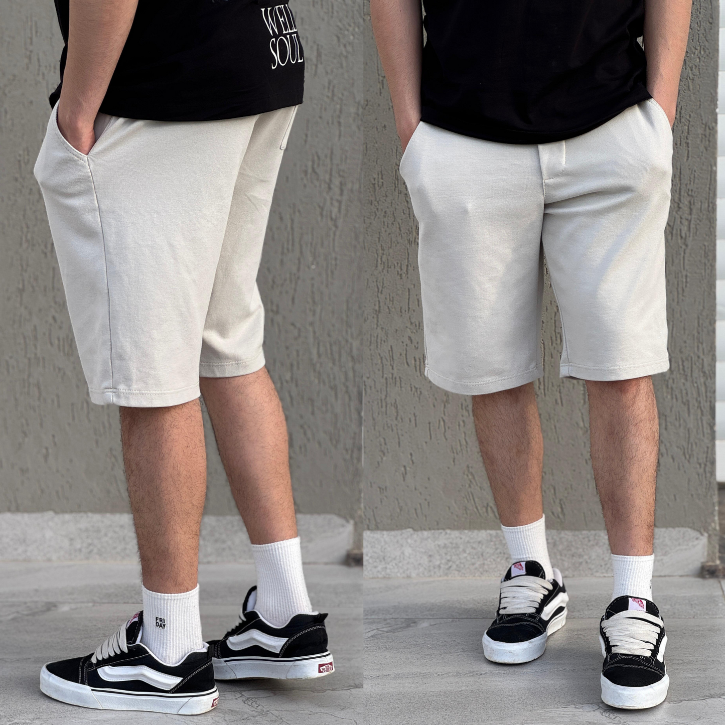 Short Regular Fit en molleton