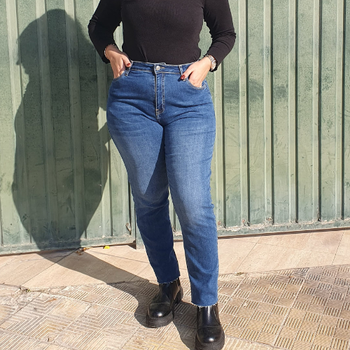 Pantalon mom fit grande taille