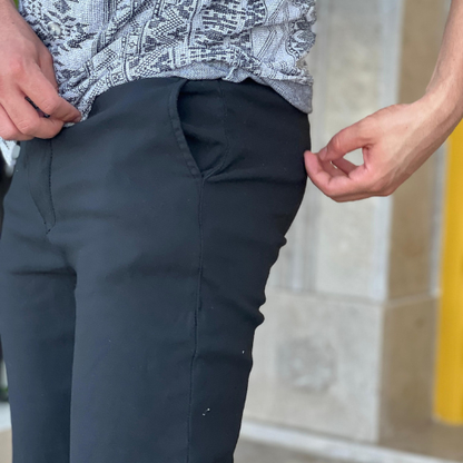 Pantalon chino confort grande taille