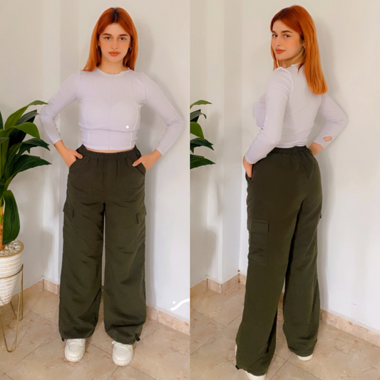 Pantalon style parachute