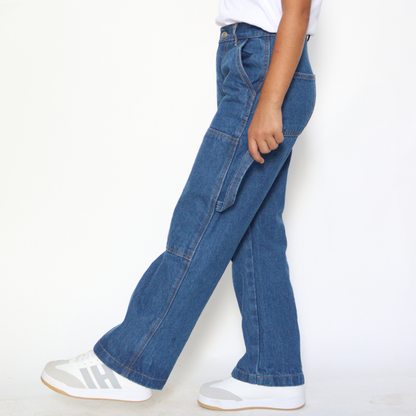 Jean baggy avec empiècement