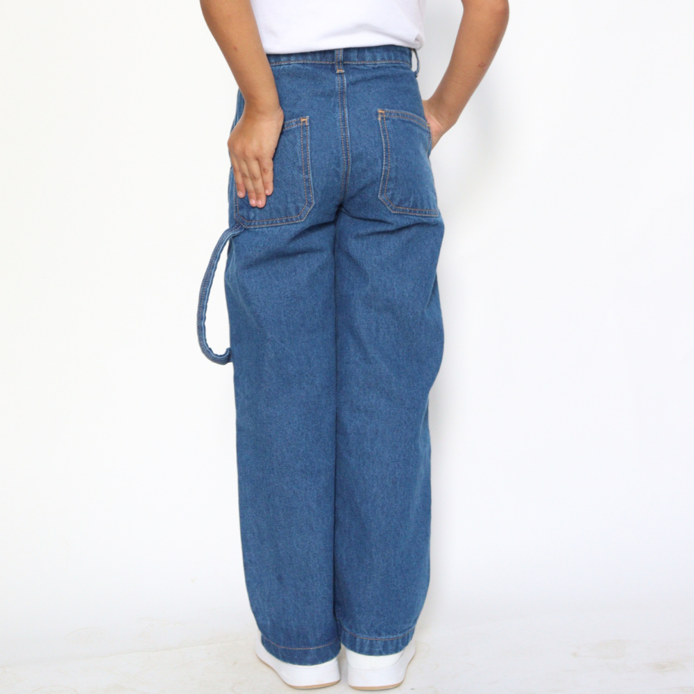 Jean baggy avec empiècement