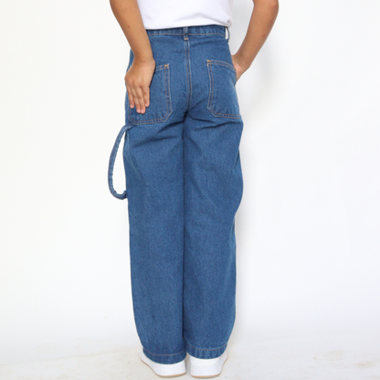 Jean baggy avec empiècement