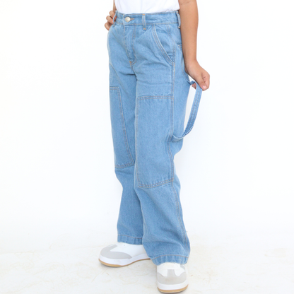 Jean baggy avec empiècement