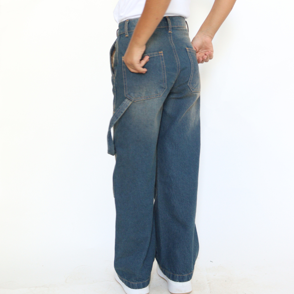 Jean baggy avec empiècement