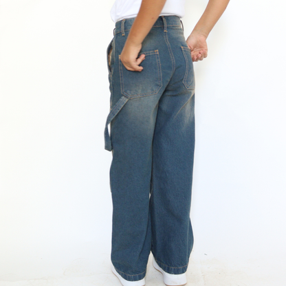 Jean baggy avec empiècement