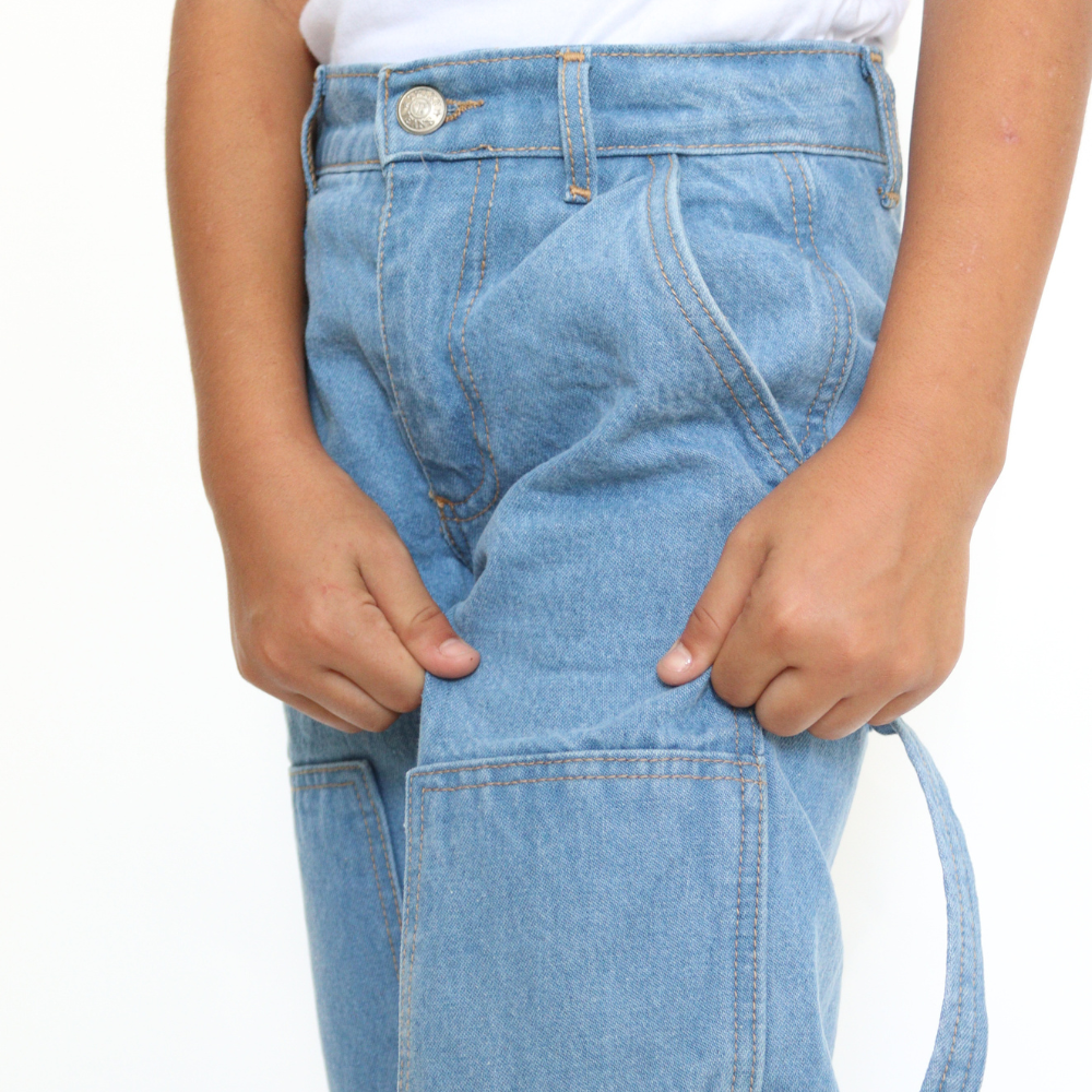 Jean baggy avec empiècement