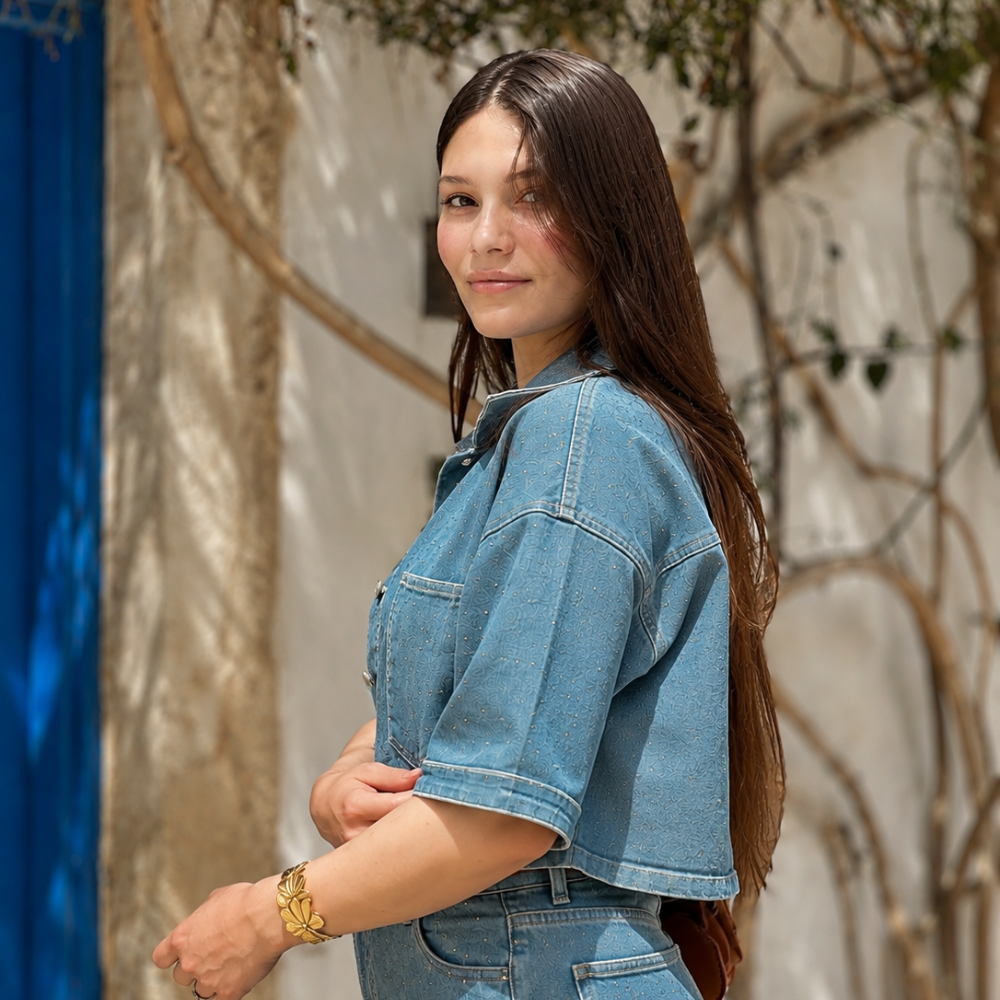 Veste Jean Demi manches
