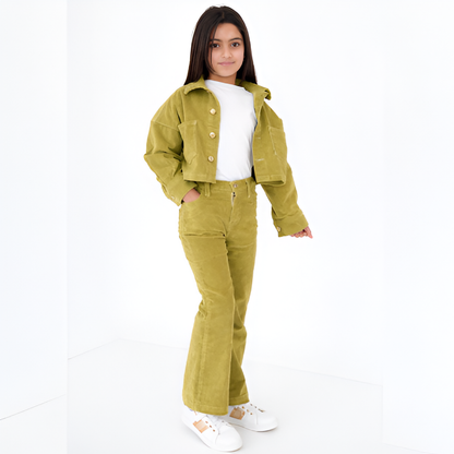 Ensemble velours fillette