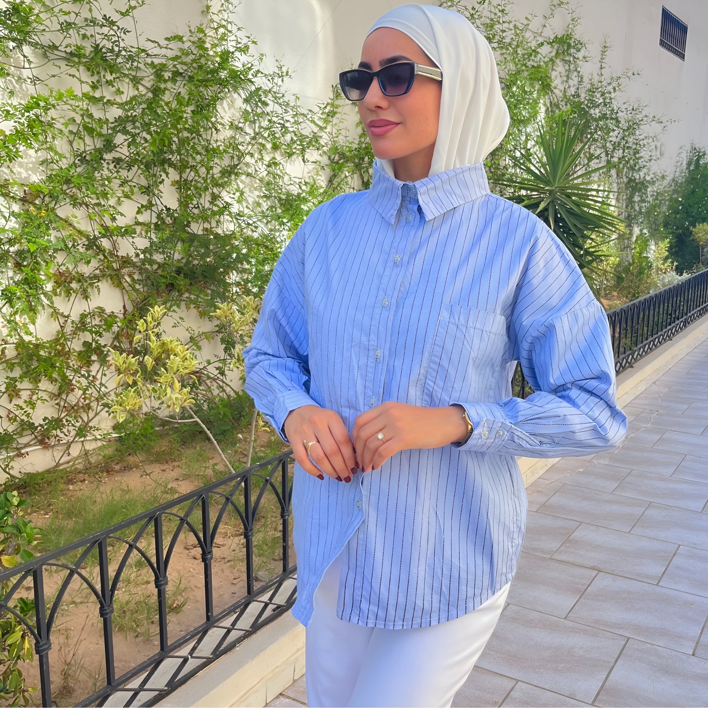 Chemise oversize rayée
