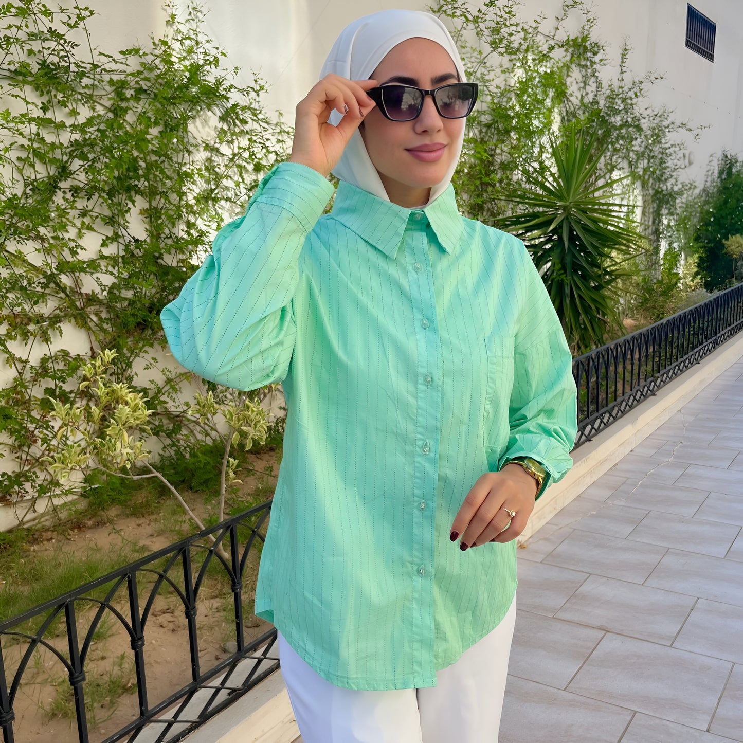 Chemise oversize rayée