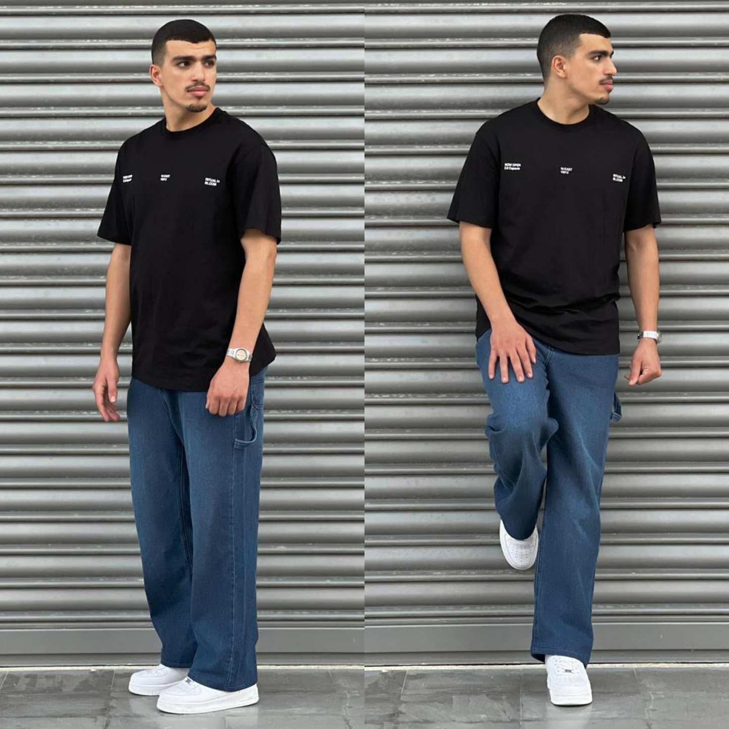 Jean baggy à poche marteau