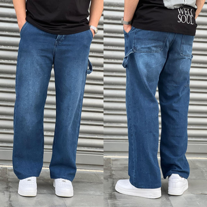 Jean baggy à poche marteau