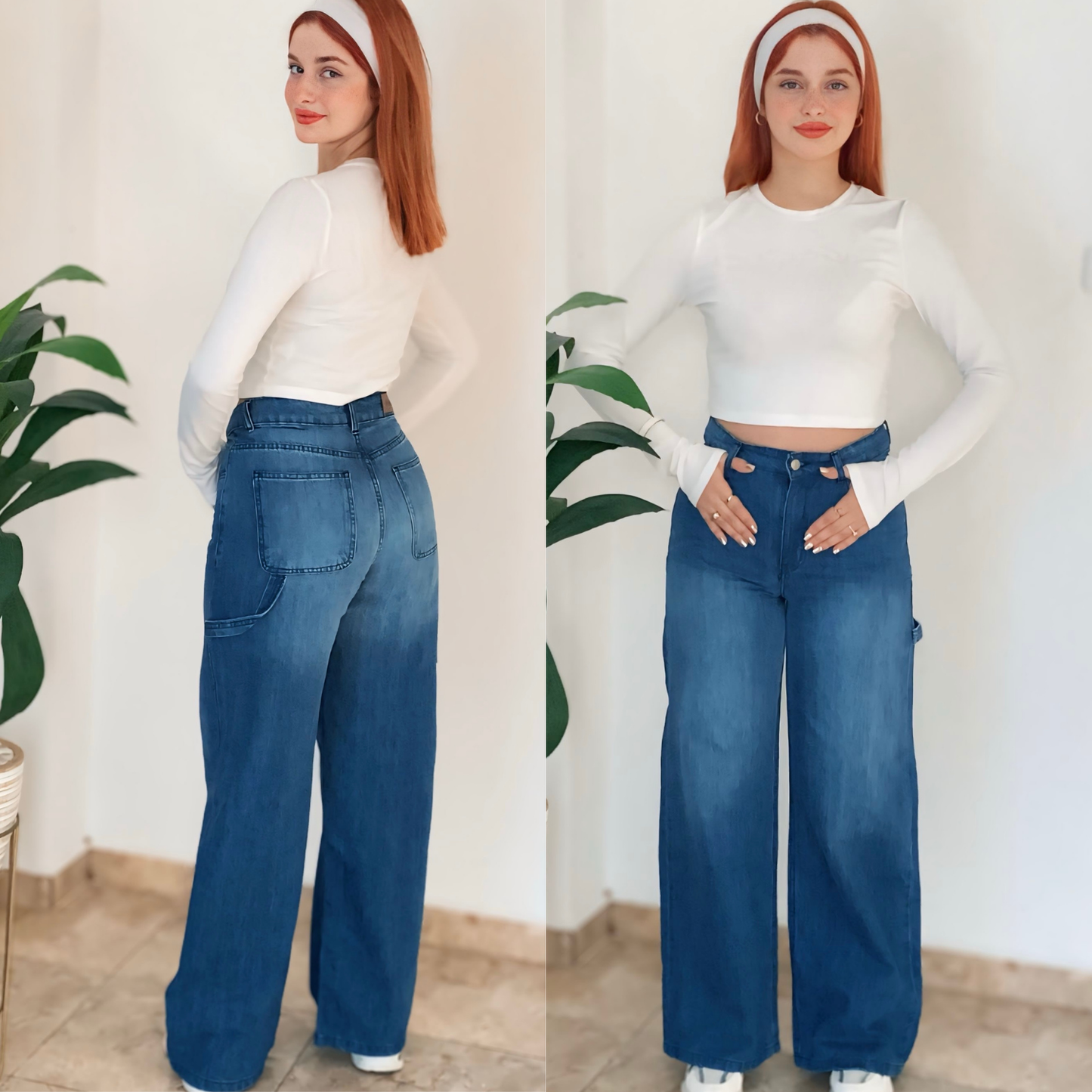 Jean baggy à poche marteau