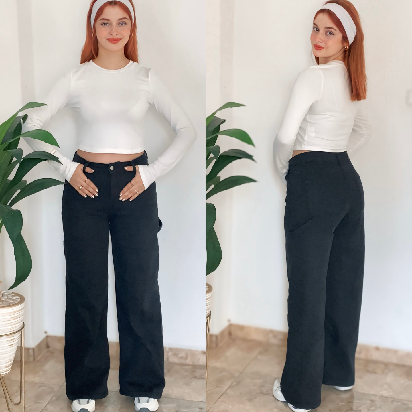 Jean baggy à poche marteau