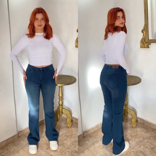 Jean flare super taille haute