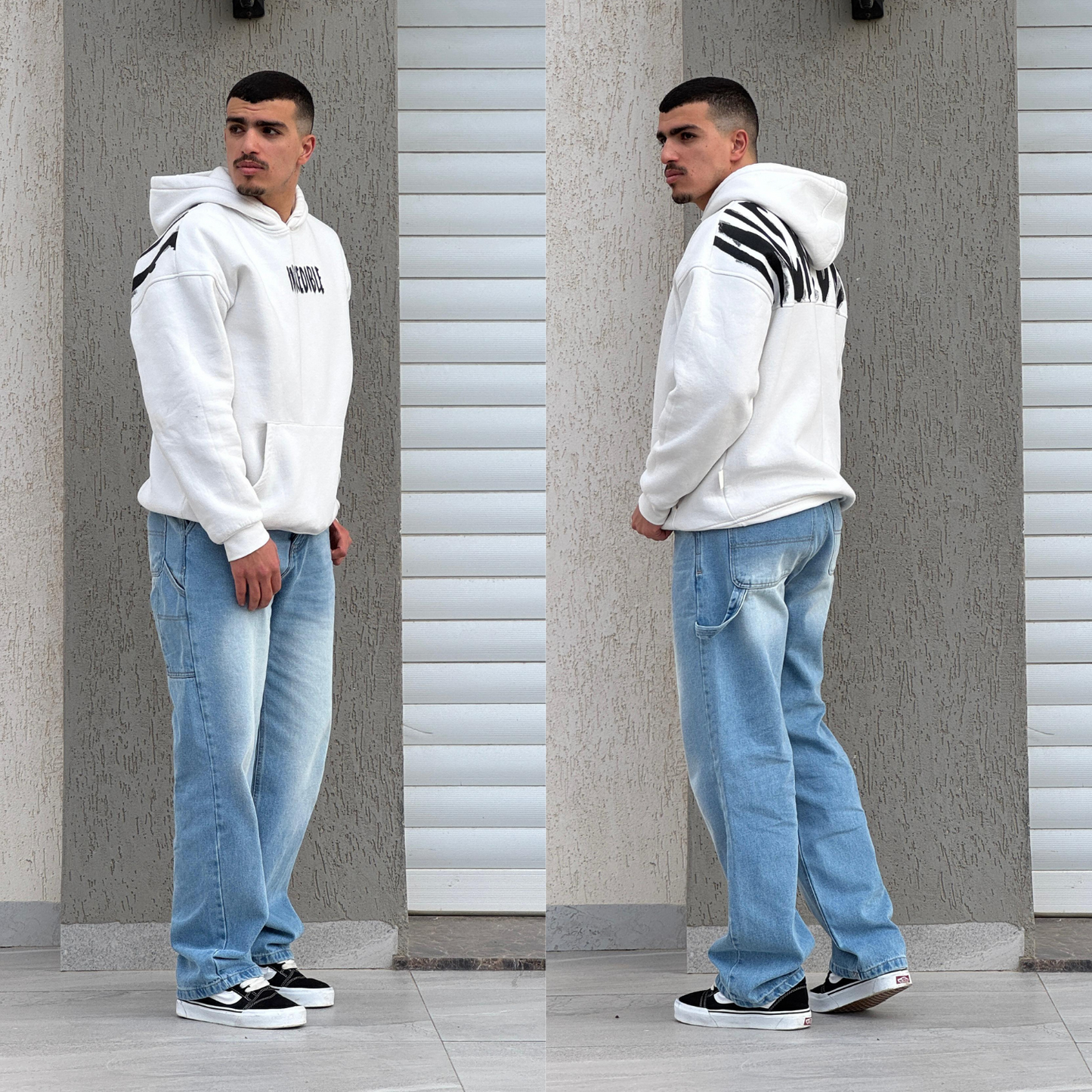 Jean baggy à poche marteau