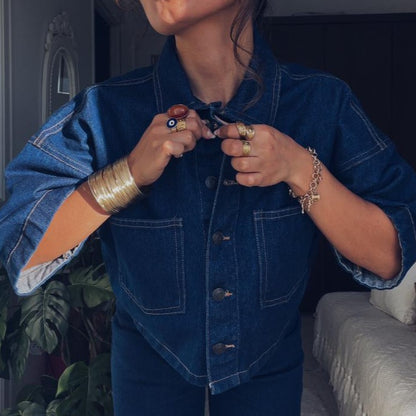 Veste Jean Demi manches